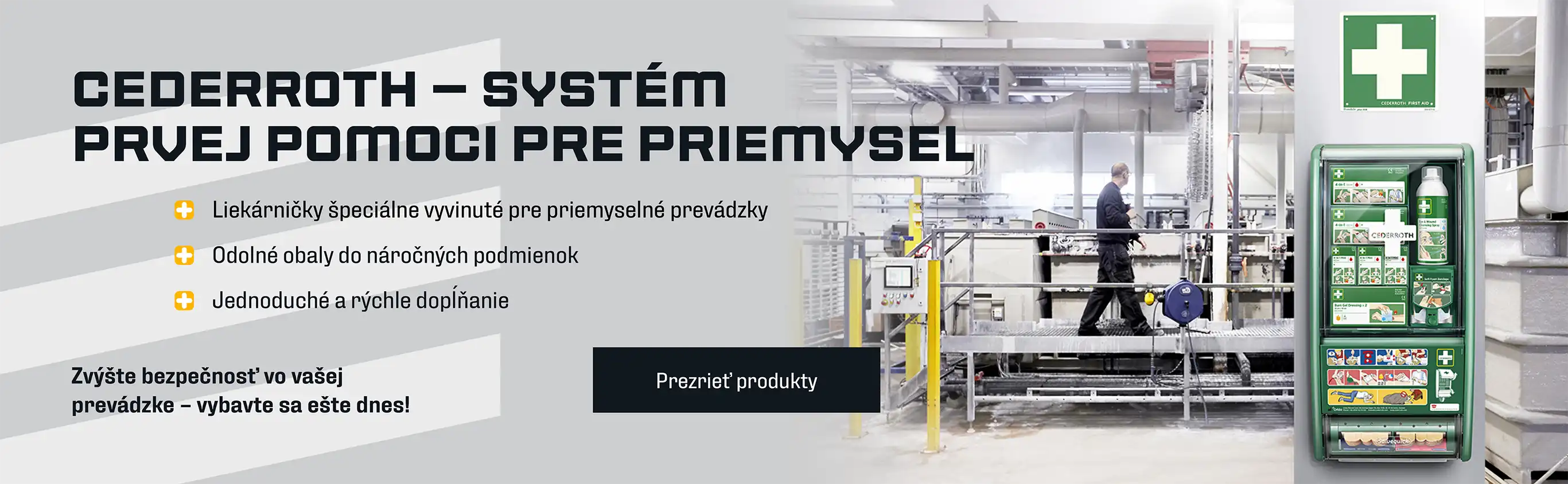 Cederroth – systém prvej pomoci pre priemysel
