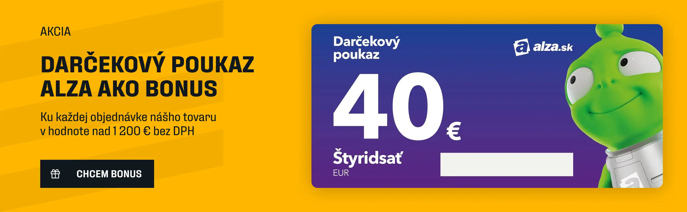 AKCIA: Darčekový poukaz Alza ako bonus