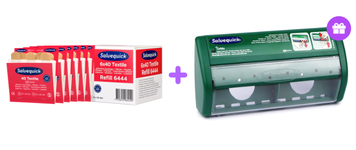 Zásobník náplastí Salvequick ako darček Zásobník náplastí Salvequick ako darček